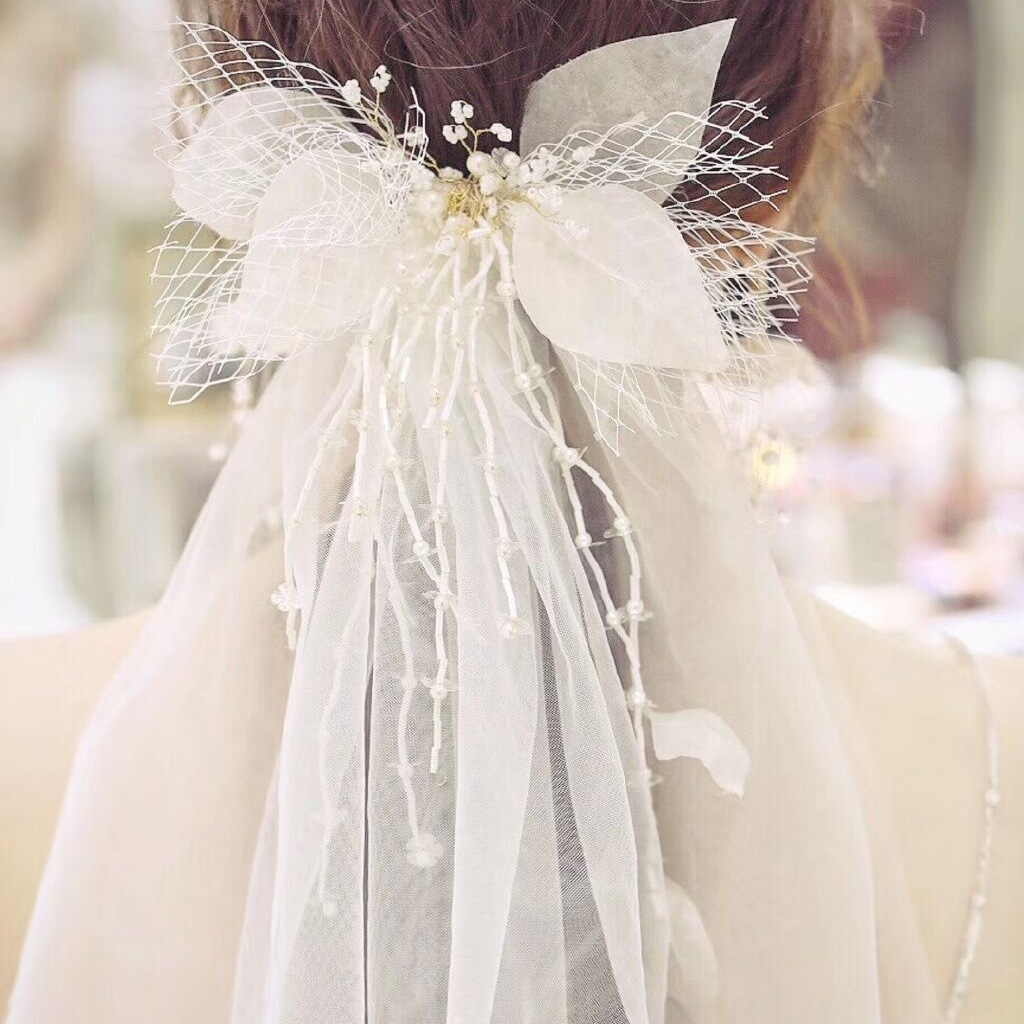 ベール レース 花嫁 髪飾り ヘアアクセサリー ブライダル